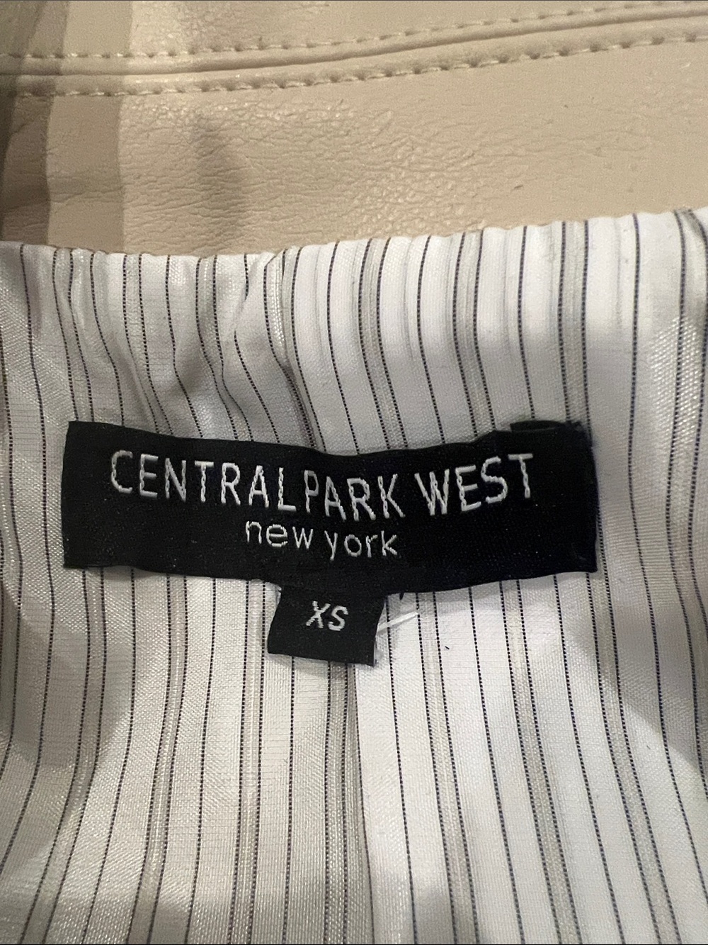 Central Park West Faux leatherBlazer with Knit Sleeves size XS - Picture 2 of 8